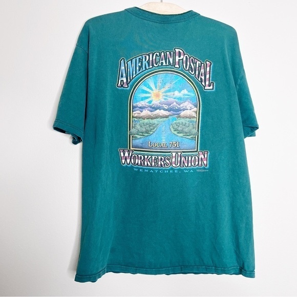 Vintage 90’s American Postal Workers Union T-Shirt Size Large - Picture 1 of 7